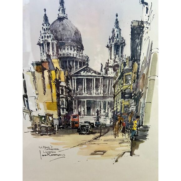 Vintage St. Paul's Cathedral by Jan Korthals - Picture 2 of 4